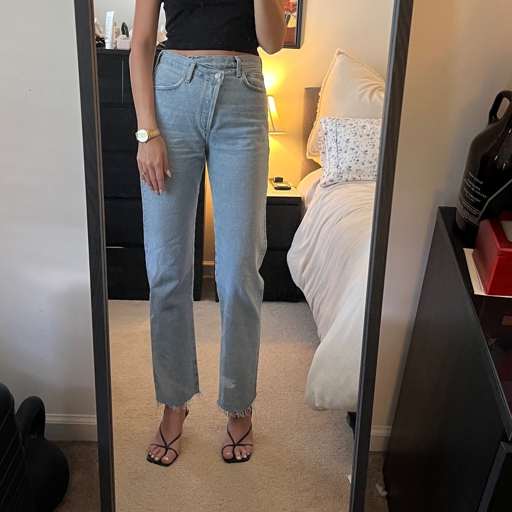 Agolde Crisscross Upsize High Waist Jeans